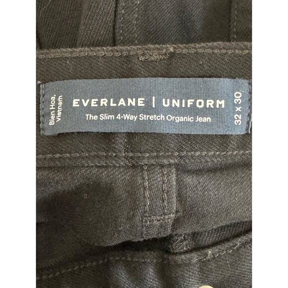 NWT Everlane Mens Slim 4-Way Stretch Organic Jean Black 32x30 - Picture 6 of 16